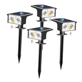 Gs35 Zhongshan Xunxiao Lighting Technology Company Limited Solar Spot Lights Outdoor Waterproof/3 Modes Motion Sensor 4 Pack Cool White