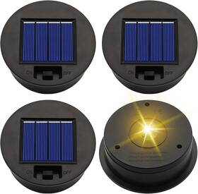 Znycye 788483738749 Solar Light Replacement Top Parts 4 Pack Size 3.15 Inch Bottom 2.76
