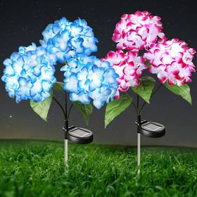 Zomchain 767065908497 Solar Flower Lights - 2 Pack Waterproof Garden With Hydrangea Stake