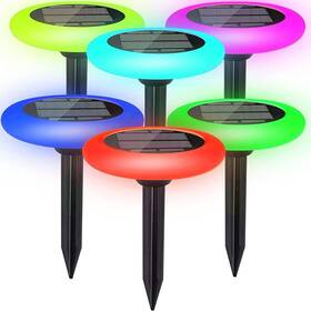 Tyn-101-ta Zorhael Colorful Pathway Solar Light 6 Lights Decorative Weatherproof Auto On/off