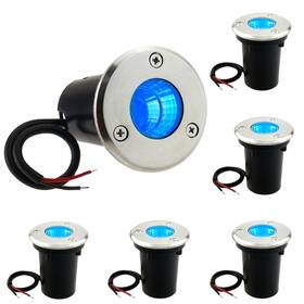 Goig3 Zsgoes 6 Pack 3w Blue Led Well In Ground Landscape Lights Ip67 Waterproof For