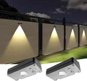 Zsyiqixi Wl20-001 2 Pack Solar Fence Lights Rgb Waterproof Outdoor Led Deck Wall Patio