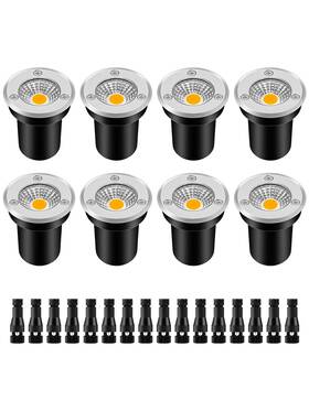 B07wxkq7ph Zuckeo 8-pack 3w Low Voltage Led Well Lights 12v-24v Ip67 Waterproof Outdoor