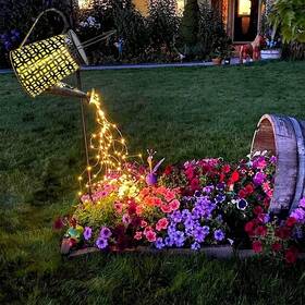 Ktl2201 Zusonud Solar Watering Can With Cascading Light Large Hanging Lantern For Outdoor Garden