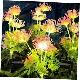 00169 Zyuan88 Solar Garden Lights Outdoor 4 Pack Flowers 12 Head Waterproof