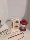 Vintage 1984 Weber Lars Red Candle Lantern Cast Aluminum Rust Rain Wind Proof. Fixed Price $20.09.