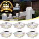 T-sun Solar Post Cap Lights 6 Outdoor Waterproof Fence Pack, WH-D3. Fixed Price $56.04.