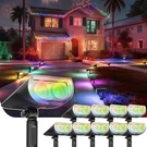 Solar Spot Lights Outdoor 10 Pack Rgb Color Changing Waterproof Landscape. Fixed Price $143.99.