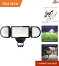 Super Bright Led Security Lights Motion Sensor - 9000LM IP65 Waterproof. Fixed Price $41.84.
