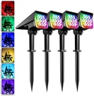 4PACK T-sun Solar Rgb Spot Lights Landscape Outdoor Garden Pathway Lamps. Fixed Price $53.99.
