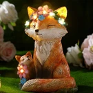 "solar-powered Fox Statue Unique Mother Day Gift For Garden Decor". Fixed Price $37.06.
