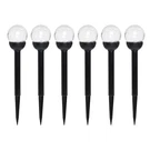 Solar Powered Black Led Landscape Crackle Glass Ball Path LIGHT,3 Lumens, 6 Pack. Fixed Price $23.59.