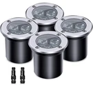 Aledeco 4 Pack 3W 12V Low Voltage In-ground Lights Landscape Warm White. Fixed Price $52.88.