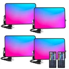 Led Rgb Flood 60W 600W Equiv Outdoor Stage Lights Remote IP66 4 Pack. Fixed Price $124.04.
