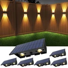 Solar Fence Lights OUTDOOR,6PACK Wall Up And Down Waterproof 300.... Fixed Price $43.91.
