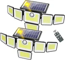 Szpower Solar Outdoor Lights, 6 Heads Powered Flood Black. Fixed Price $79.99.