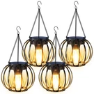 Solar Lanterns Outdoor Waterproof 4 Pack, Upgraded Metal Hanging Lights.... Fixed Price $57.81.