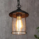 Classy Leaves Outdoor Pendant Light, Black Exterior Fixture Hanging Lanter. Fixed Price $72.66.