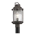 Kichler Ashland Bay 1 Outdoor Post Light, Weathered Zinc - 49573WZC. Fixed Price $389.99.