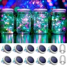 30 Led 10 Packs Solar Mason Jar Lights Updated Fairy Firefly Lids String. Fixed Price $49.19.