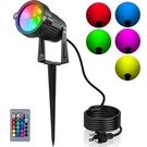 Ourleeme Lawn Flood Light Stake, 2-IN-1 Waterproof Outdoor 6W-1 Pc, Black. Fixed Price $17.44.