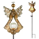 Solar Lights Angel Stake 40.5 Crackle Glass Waterproof Led Warm White Starryfill. Fixed Price $46.99.