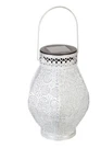 Oval Silver Solar Lantern Garden Home Decor Metal 12X6 Sunset Vista Design. Fixed Price $16.99.