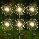 Yaafen Solar Garden Lights Outdoor, 6 Pack 120 Led Twinkling Firework. Fixed Price $67.60.