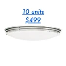 10 Pcs Sea Gull Nexus Fluorescent Ceiling Flush Mount Brushed Nick 59251BLE-962. Fixed Price $479.00.