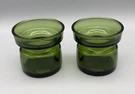 Dansk Art Glass Green Votive Candle Holder Mcm 1960S Denmark- Set Of 2. Fixed Price $18.99.