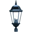 Acclaim Lighting Richmond 3 Post Mount, Matte Black/clear Beveled - 5208BK. Fixed Price $170.00.
