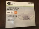 Commercial Electric 28-WATT, 2200-LUMEN Metal Led Dual Spot Light White. Fixed Price $16.16.