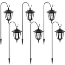 Viewsun 34 Inch Hanging Solar Lights, Shepherd Hook With 6 Pack, White. Fixed Price $79.08.