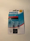 Unopened Philips 12 Volt 10 Watt G4 Base Halogen T3 Landscape Lighting Bulbs 2PK. Fixed Price $8.00.
