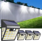 Motion Sensor Lights Outdoor, 500LUMENS 3-SIDE Solar With 160LEDS. Fixed Price $46.39.