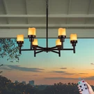 Battery Operated Chandelier, Outdoor Hanging Candle Lights Gazebo Lig.... Fixed Price $120.48.