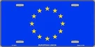 European Union Flag Metal Novelty License Plate Tag LP4012. Fixed Price $17.49.