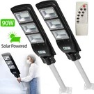 2 Packs Commercial Solar Wall Street Lights 9000LM 180PCS Led Dusk To Dawn. Fixed Price $117.82.