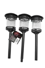 3 Pack Moonrays Solar Pathway Light Stake Outdoor Black Medium Led Garden Lamp. Fixed Price $19.99.