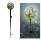 Paper Mache Ball Solar Garden Stake Eco-friendly Wire Free Warm Glow Up To 8HRS. Fixed Price $44.99.