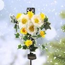 Starryfill Solar Cross Lights With Three Flowers, Metal Stake. Fixed Price $29.11.