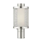Livex Nottingham 15" Light Post Top Lantern, Nickel/mesh/opal 20684-91. Fixed Price $299.96.