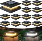 12 Pack 4X4 Solar Post Lights - Waterproof Deck Cap For Garden Decor. Fixed Price $49.76.