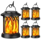 Kooper 4 Pack Solar Outdoor Lights, Upgraded Flickering Flame Lanterns. Fixed Price $77.25.
