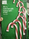 Home Accents Holiday 8 Pk Candy Cane Led Pathway Lights 16.5 Inch New. Fixed Price $22.00.