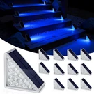 Solar Step LIGHTS,12 Pack Blue Led Outdoor Stair For. Fixed Price $99.99.