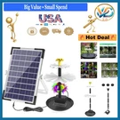 Solar Bird Bath Fountain Pump With Led Light 3-TIER Water Cascade 6W Black. Fixed Price $35.14.