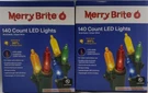 Merry Brite 140 Count Led Lights Multi Bulb / Green Wire 36 Ft (348085) 2 Pk. Fixed Price $29.99.