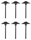 Landscape Low Voltage Lighting - Mushroom Path Black Finish Pack Of 6. Fixed Price $135.00.
