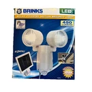 Brinks 110-DEGREE Motion Security Light Sensor Flood Outdoor Solar Powered Nib. Fixed Price $39.99.